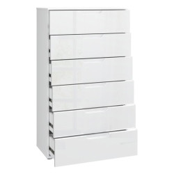 Wysoka komoda nowoczesna Sapporo SNNK411 biały