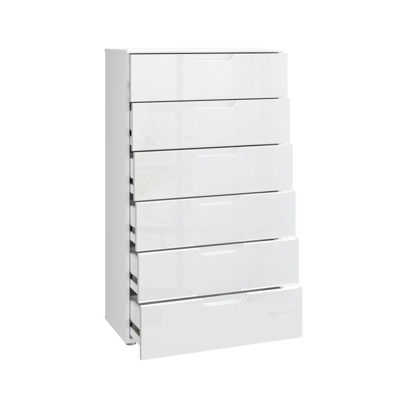 Wysoka komoda nowoczesna Sapporo SNNK411 biały