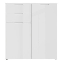 Komoda nowoczesna z 2 szufladami Sapporo SNNK421 biały