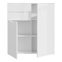 Komoda nowoczesna z 2 szufladami Sapporo SNNK421 biały