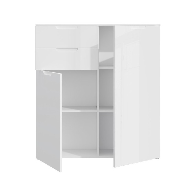 Komoda nowoczesna z 2 szufladami Sapporo SNNK421 biały