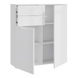 Komoda nowoczesna z 2 szufladami Sapporo SNNK421 biały