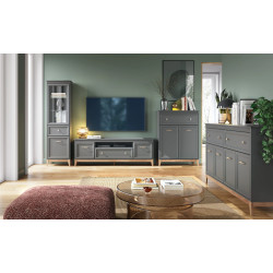 Witryna Terra TA-5 Jarstol Szary Diamentowy