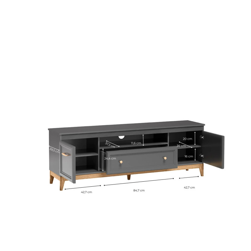 Szafka pod telewizor TA-9 z wnęką i szufladami