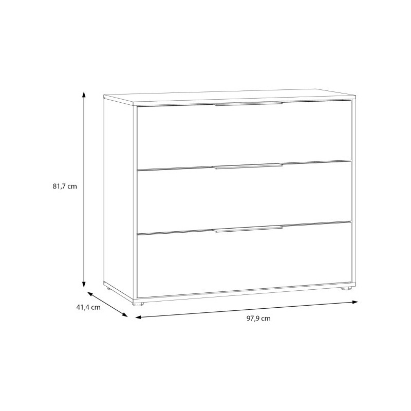 Komoda nowoczesna Orkney OKYK211 dąb mauvella
