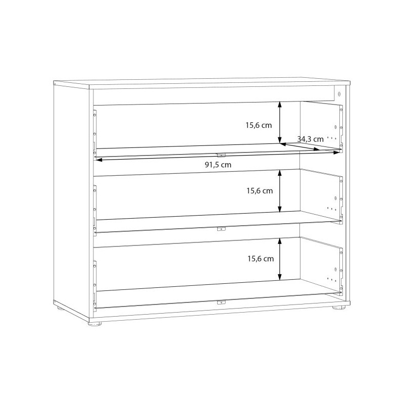 Komoda nowoczesna Orkney OKYK211 dąb mauvella
