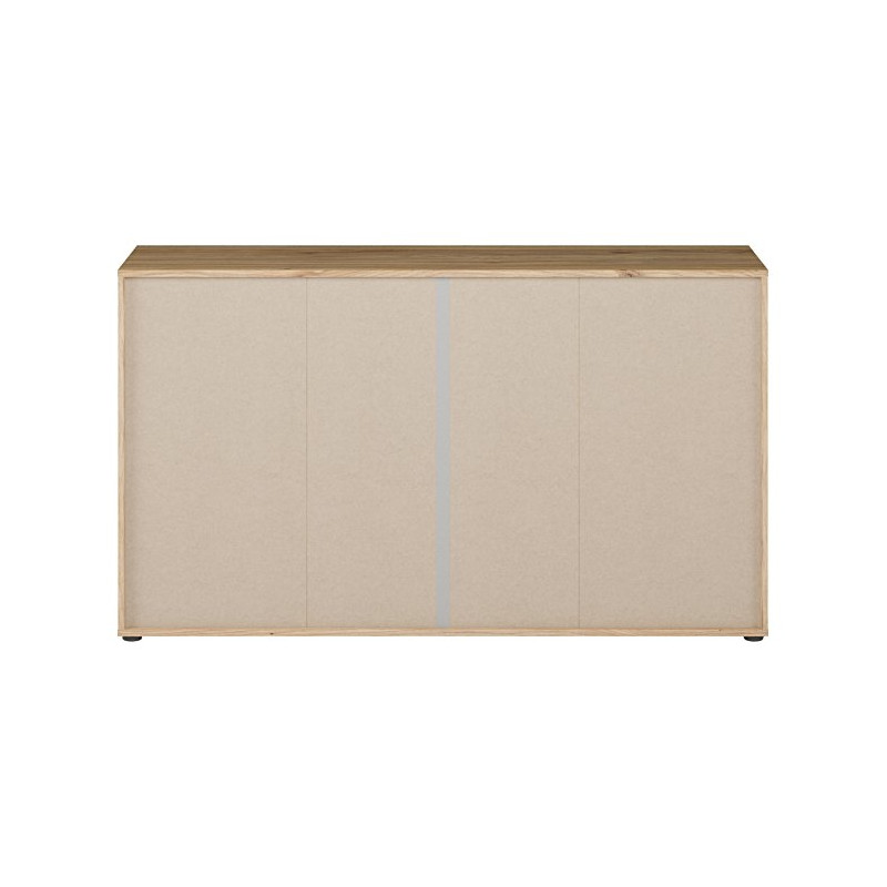 Komoda 3 szuflady Orkney OKYK231 dąb mauvella/biały połysk