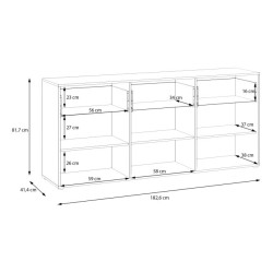 Komoda z szufladami Orkney OKYK232 dąb mauvella