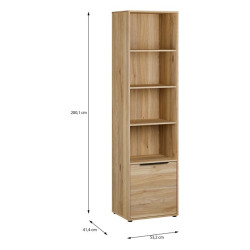 Wysoki regał Orkney OKYR711 dąb mauvella