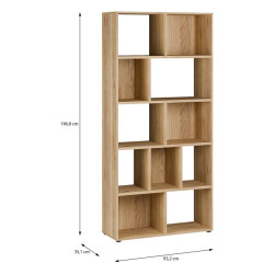 Regał z półkami otwarty Orkney OKYR721 dąb mauvella