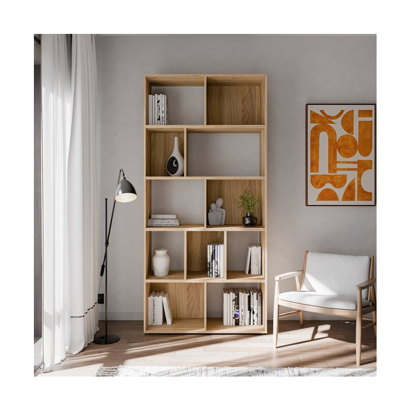 Regał z półkami otwarty Orkney OKYR721 dąb mauvella
