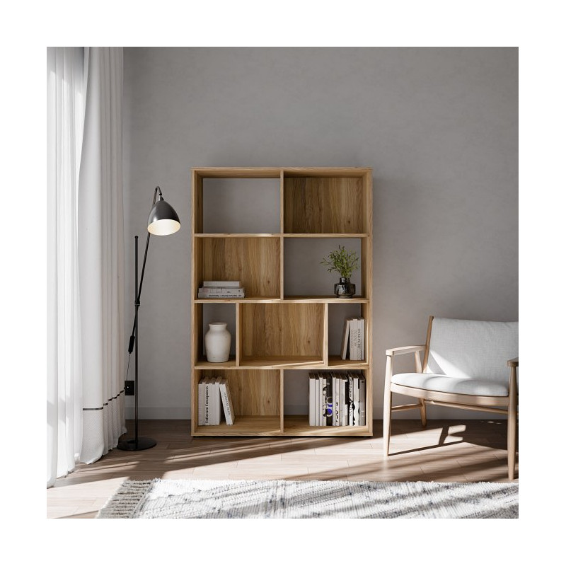 Regał z półkami otwarty Orkney OKYR421 dąb mauvella