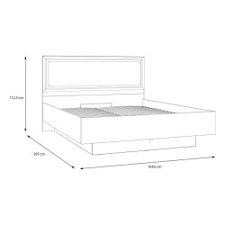 Łóżko z pojemnikiem 160x200 Penkridge PQRL4162 secret grey/dąb szlachetny