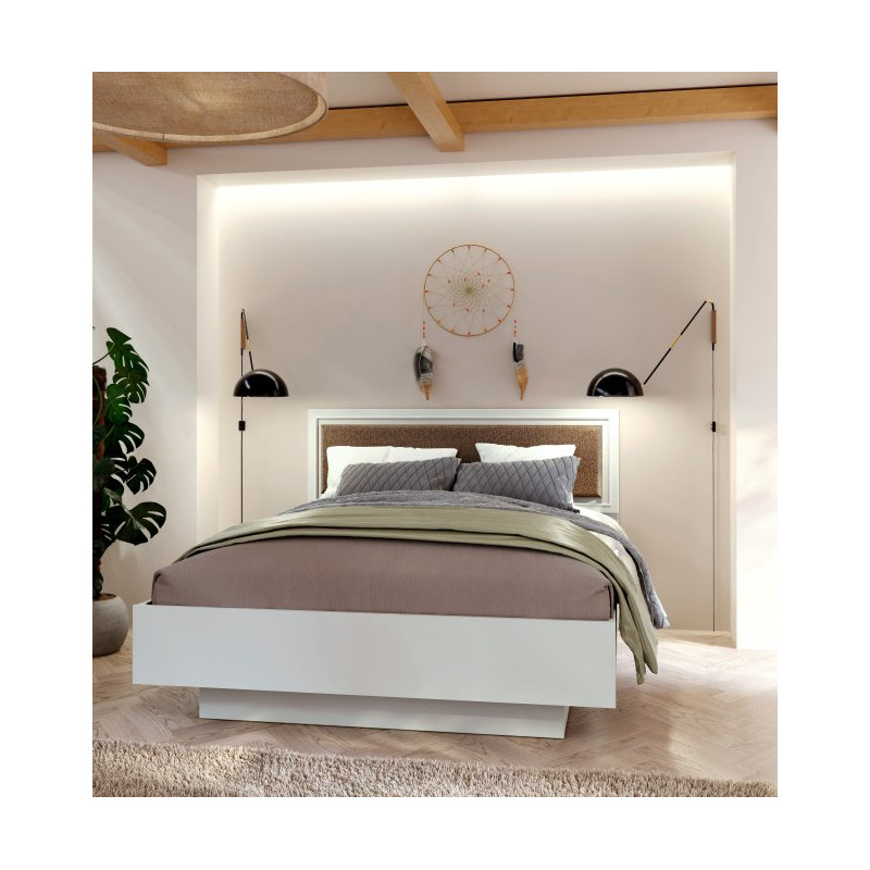 Łóżko z pojemnikiem 160x200 Penkridge PQRL4162 secret grey/dąb szlachetny