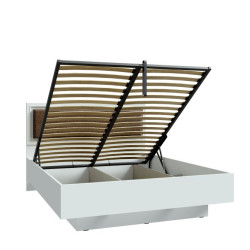 Łóżko z pojemnikiem 160x200 Penkridge PQRL4162 secret grey/dąb szlachetny