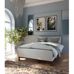 Łóżko 135x190 Penkridge PQRL2148 secret grey/dąb szlachetny