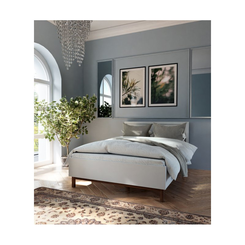 Łóżko 135x190 Penkridge PQRL2148 secret grey/dąb szlachetny