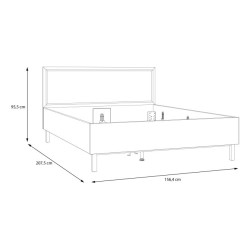 Łóżko 150x200 Penkridge PQRL2158 secret grey/dąb szlachetny