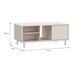 Stolik kawowy prostokątny Playly CFTT5214EC piaskowy