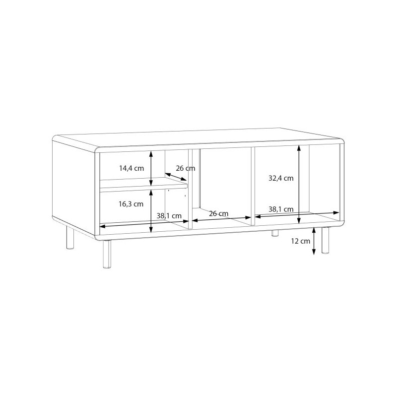 Stolik kawowy prostokątny Playly CFTT5214EC piaskowy