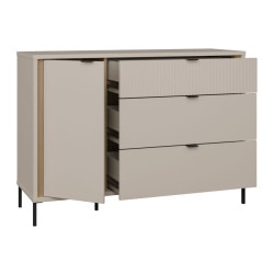 Komoda z szufladami Seravel SVLK221L piaskowy