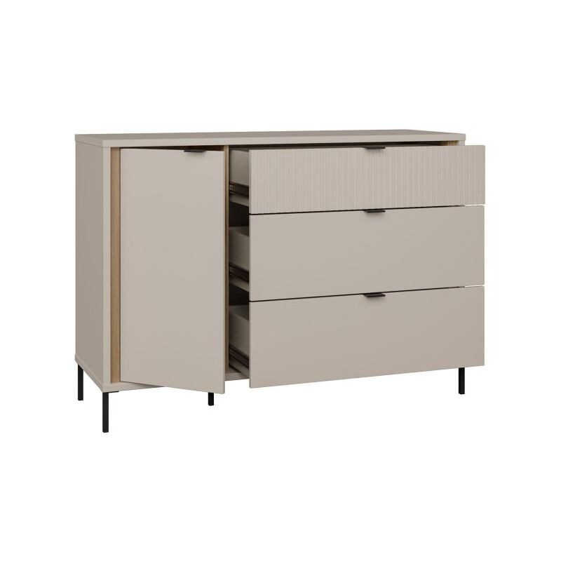 Komoda z szufladami Seravel SVLK221L piaskowy