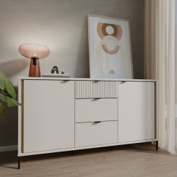 Duża komoda do salonu 160 cm Seravel SVLK231 piaskowy