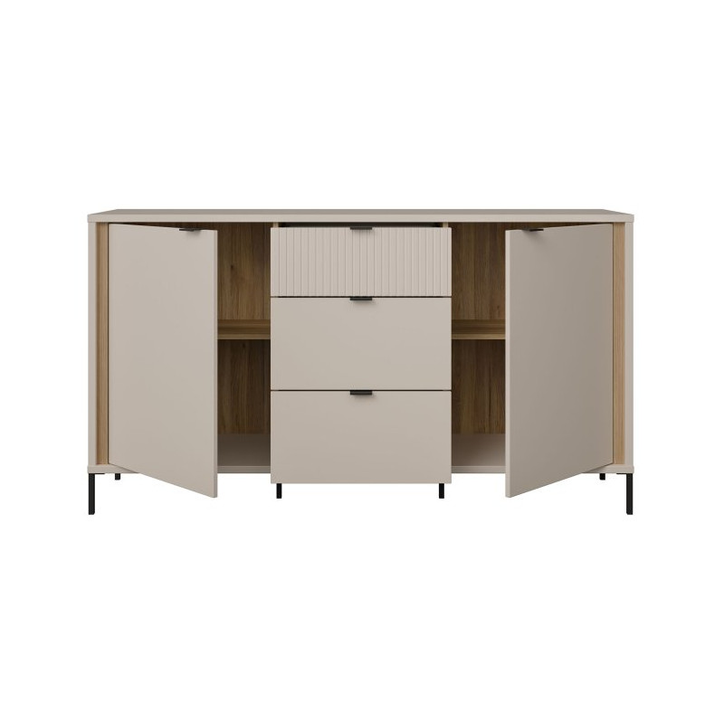 Duża komoda do salonu 160 cm Seravel SVLK231 piaskowy