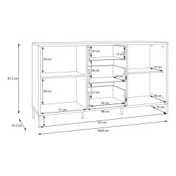 Duża komoda do salonu 160 cm Seravel SVLK231 piaskowy