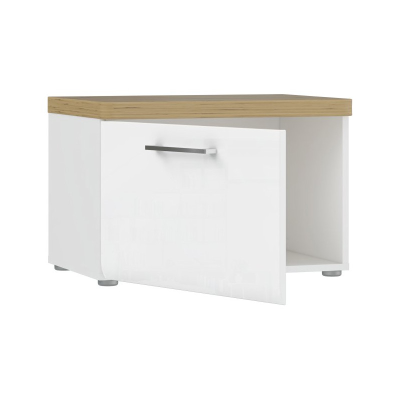 Ławeczka do przedpokoju Tuluza TUZT011 biały/dąb artisan