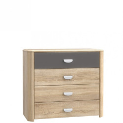 Komoda z 4 szufladami Yoop YPK24 dąb sonoma/szary antracyt