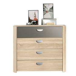 Komoda z 4 szufladami Yoop YPK24 dąb sonoma/szary antracyt