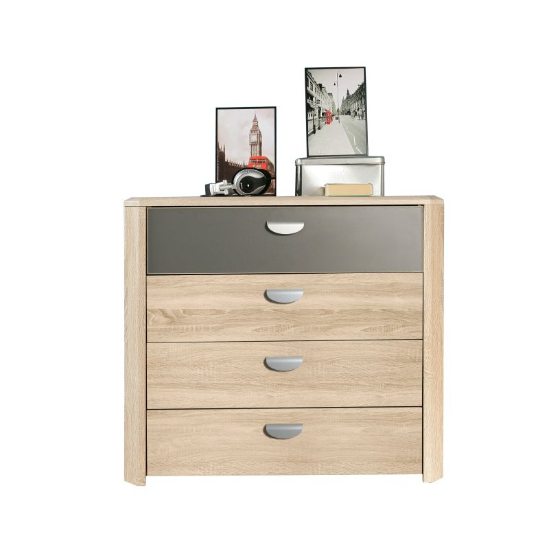 Komoda z 4 szufladami Yoop YPK24 dąb sonoma/szary antracyt