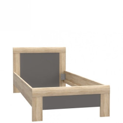 Łóżko młodzieżowe 90x200 cm Yoop YPL09 dąb sonoma/szary antracyt