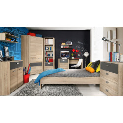 Wąski regał z szafką Yoop YPR71 dąb sonoma/szary antracyt