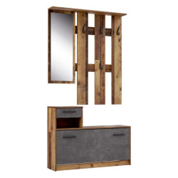 Garderoba do przedpokoju Foxi FOXD011 old wood vintage/beton ciemnoszary