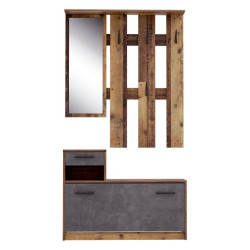 Garderoba do przedpokoju Foxi FOXD011 old wood vintage/beton ciemnoszary
