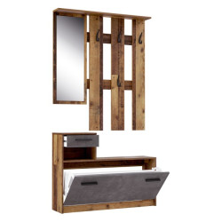 Garderoba do przedpokoju Foxi FOXD011 old wood vintage/beton ciemnoszary