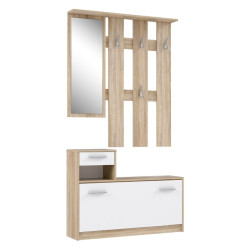 Garderoba do przedpokoju Foxi FOXD011 dąb sonoma/biały