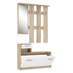 Garderoba do przedpokoju Foxi FOXD011 dąb sonoma/biały