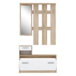 Garderoba do przedpokoju Foxi FOXD011 dąb sonoma/biały