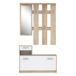 Garderoba do przedpokoju Foxi FOXD011 dąb sonoma/biały