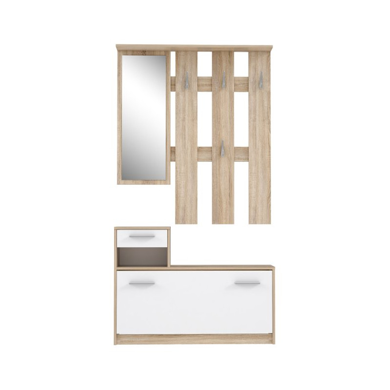 Garderoba do przedpokoju Foxi FOXD011 dąb sonoma/biały