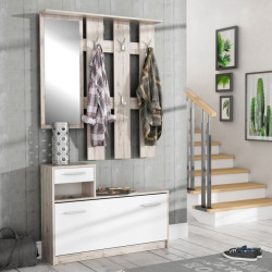 Garderoba do przedpokoju Foxi FOXD011 dąb piaskowy/biały