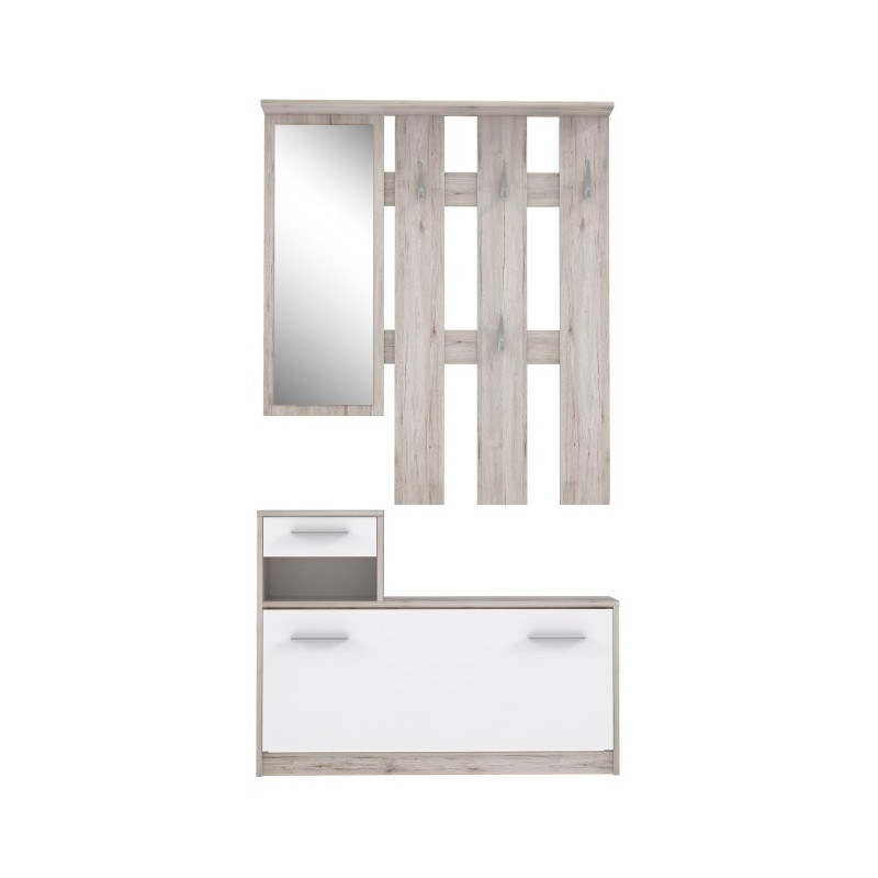 Garderoba do przedpokoju Foxi FOXD011 dąb piaskowy/biały