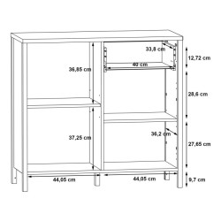 Komoda z szafkami Kirikus KUSK223 dąb artisan/czarny