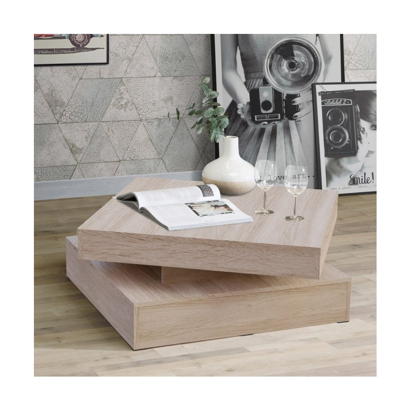 Stolik obrotowy Coffee Tables CFTT4181 dąb sonoma