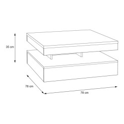Stolik obrotowy Coffee Tables CFTT4181 beton jasnoszary