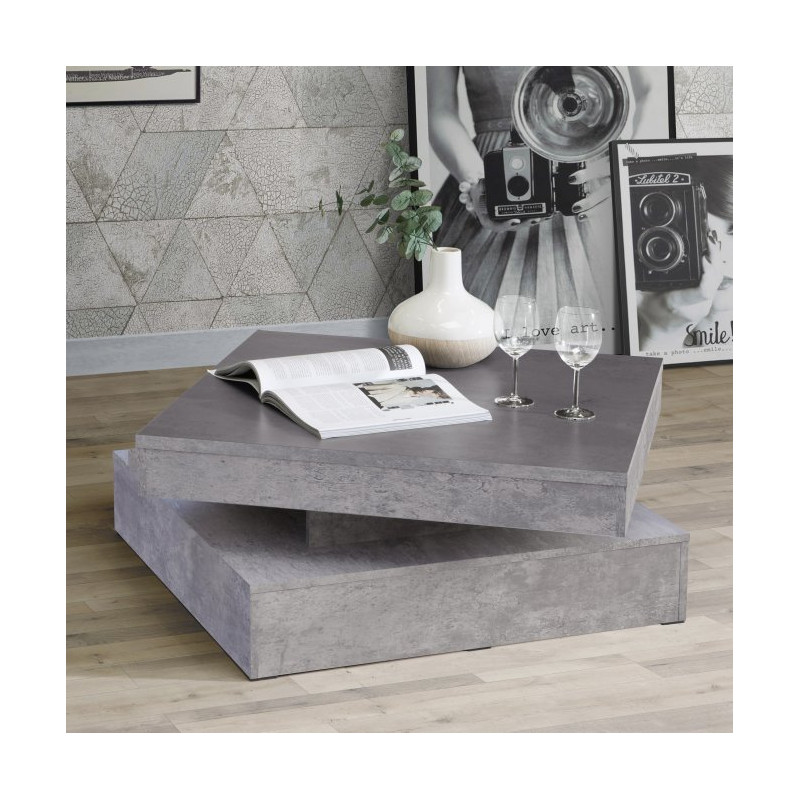 Stolik obrotowy Coffee Tables CFTT4181 beton jasnoszary