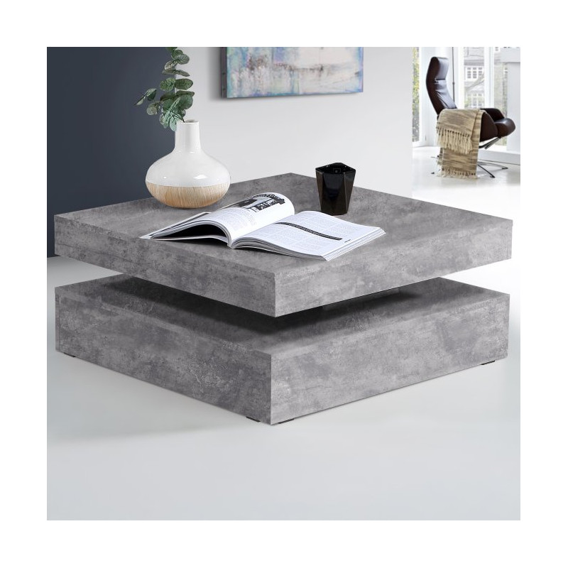 Stolik obrotowy Coffee Tables CFTT4181 beton jasnoszary